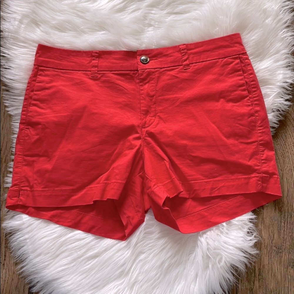 Red Women's Cotton Blend Shorts